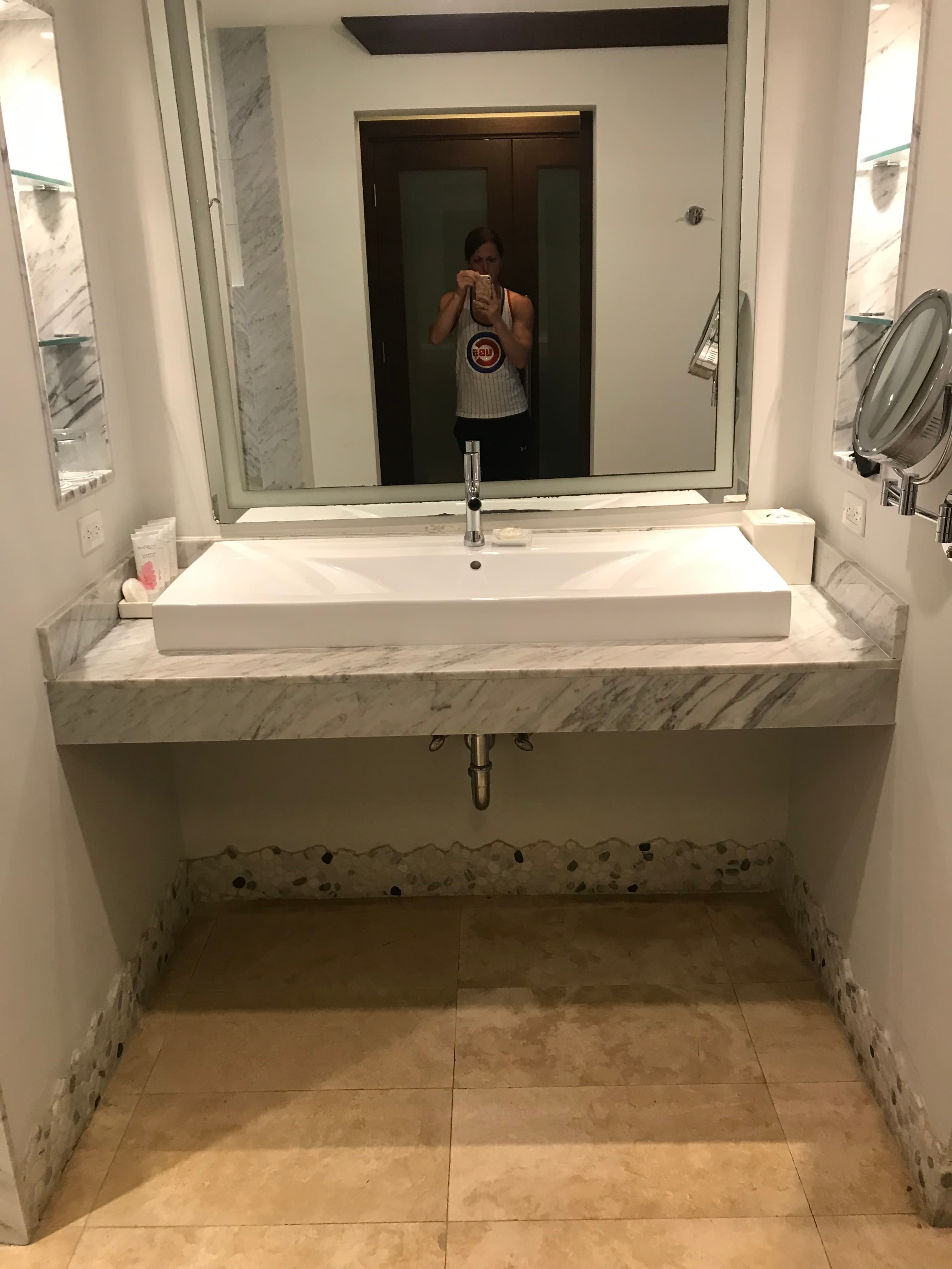 Roll under vanity in the bathroom
